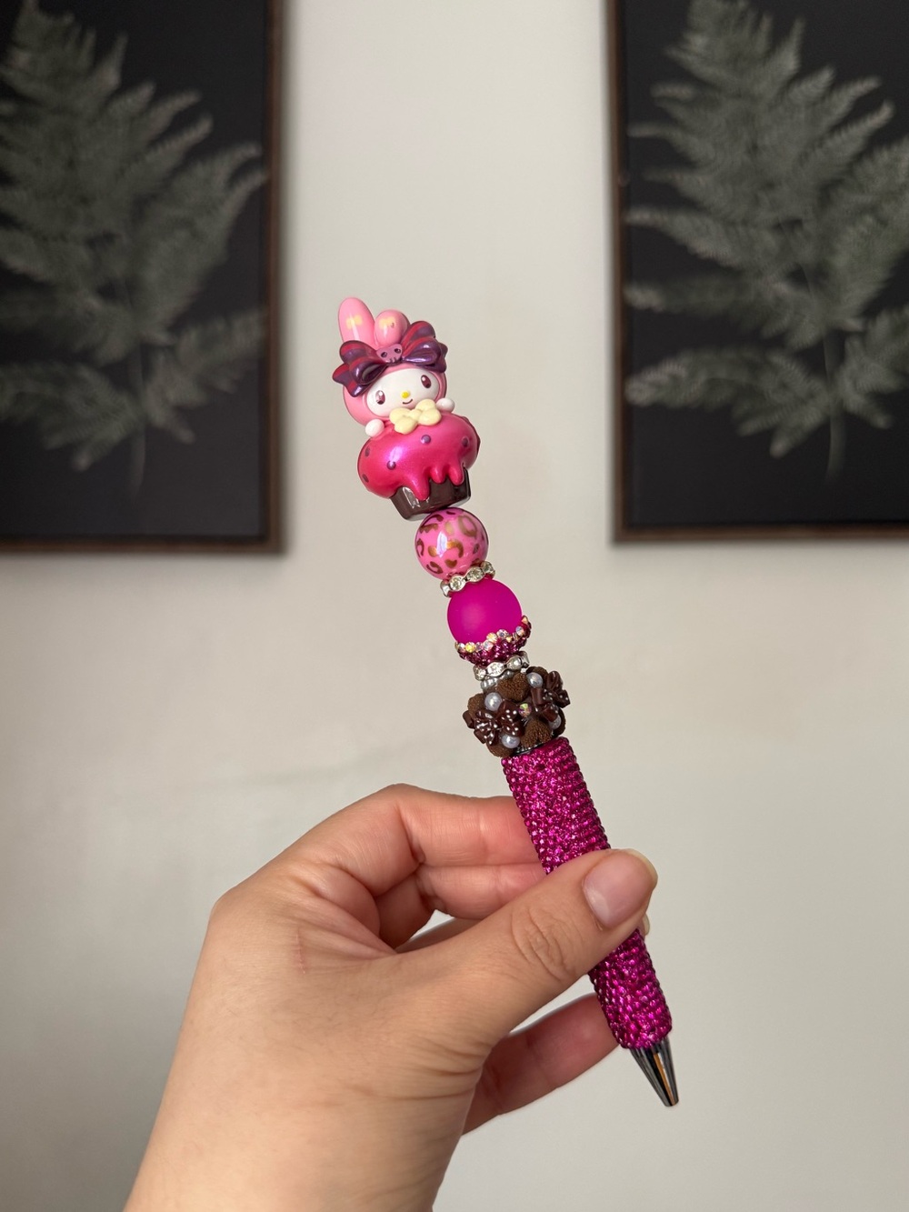 My Melody Pink Handmade Beaded Pen